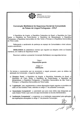 Il Conven&ccedil;&atilde;o Multilateral de Seguran&ccedil;a Social da Comunidade