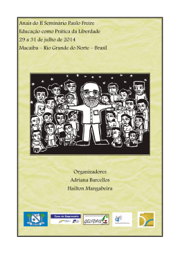 Anais do II Semin&aacute;rio Paulo Freire Educa&ccedil;&atilde;o como Pr&aacute;tica da