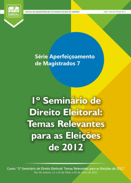 Propaganda Eleitoral - Emerj - Tribunal de Justiça do Estado do Rio