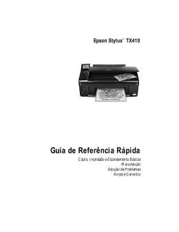 Epson Stylus TX410 - Guia de Refer&ecirc;ncia R&aacute;pida