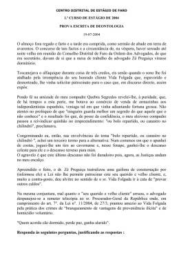 C1/2004: Deontologia Profissional