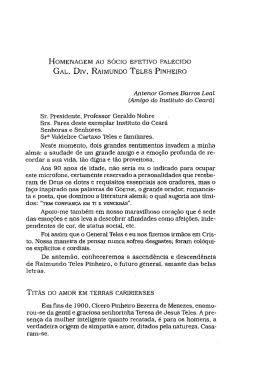 Homenagem ao s&oacute;cio efetivo falecido Gen. Div