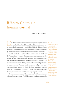 Ribeiro Couto e o homem cordial