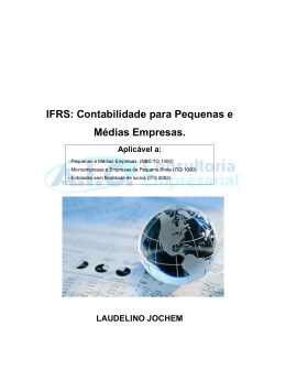 IFRS: Contabilidade para Pequenas e Médias - SINDICONT-Rio