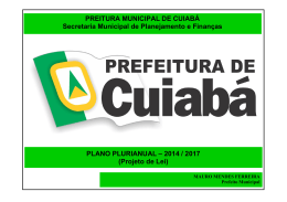 PREITURA MUNICIPAL DE CUIABÁ Secretaria Municipal de