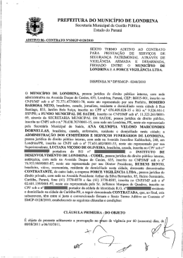 PREFEITURA DO MUNICÍPIO DE LONDRINA Secretaria Municipal