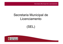 Secretaria Municipal de Licenciamento (SEL)