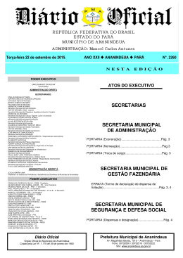 SECRETARIAS SECRETARIA MUNICIPAL DE ADMINISTRA&Ccedil;&Atilde;O