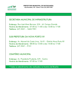 SECRETARIA MUNICIPAL DE INFRAESTRUTURA SUB