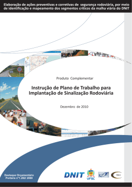 Instru&ccedil;&atilde;o de Plano de Trabalho para Implanta&ccedil;&atilde;o de