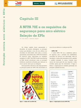 Capítulo III A NFPA 70E e os requisitos de segurança para arco