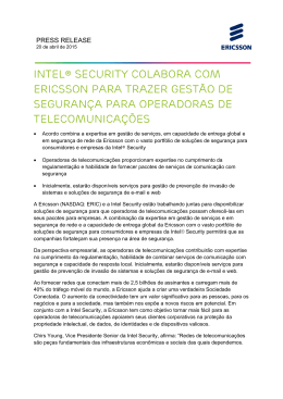 Intel® Security colabora com Ericsson para trazer gestão de