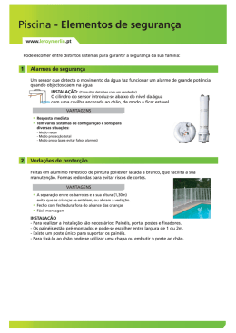 Elementos de seguran&ccedil;a para a piscina