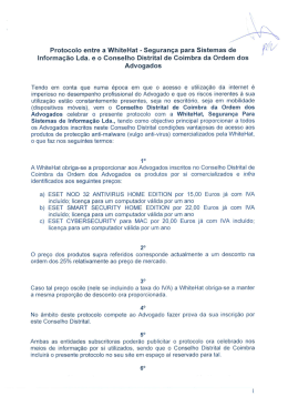 Protocolo entre a WhiteHat - Segurança para Sistemas de V