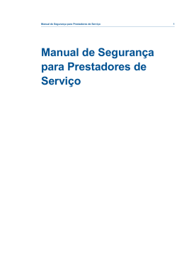 Manual de Segurança para Prestadores de Serviço