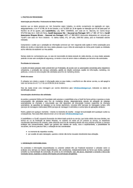 1. POL&Iacute;TICA DE PRIVACIDADE