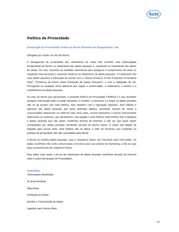 Declara&ccedil;&atilde;o Legal / Privacidade - Accu-Chek