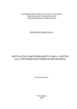 Motiva&ccedil;&atilde;o como ferramenta para a gest&atilde;o das universidades