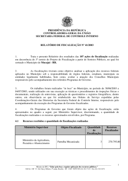 relatório de fiscalização nº 041/2003 município de mucajaí