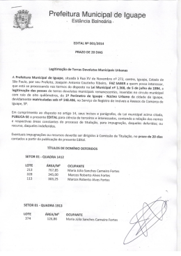 Edital 01-2014 - Prefeitura Municipal de Iguape