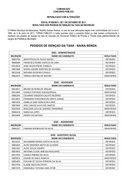 EDITAL N&ordm; 02 &ndash; RE-RATIFICA&Ccedil;&Atilde;O DO EDITAL N&ordm; 01