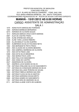 divis&atilde;o de salas - prova 15.01.12