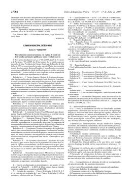 Di&aacute;rio da Rep&uacute;blica, 2.&ordf; s&eacute;rie &mdash; N.&ordm; 134 &mdash; 14 de Julho de 2009