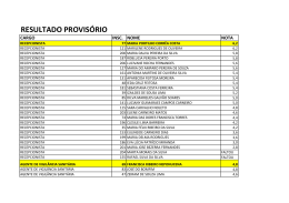 RESULTADO PROVIS&Oacute;RIO
