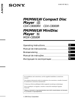 CDX-C8000R - MiniDisc Community Page
