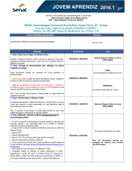 Servi&ccedil;o Nacional de Aprendizagem Comercial SENAC