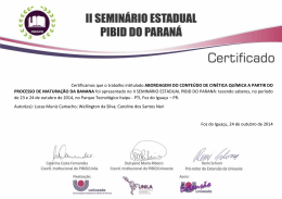 Certificamos que o trabalho intitulado ABORDAGEM DO