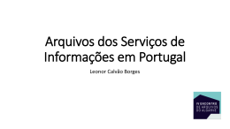 Arquivos dos Serviços de Informações em Portugal