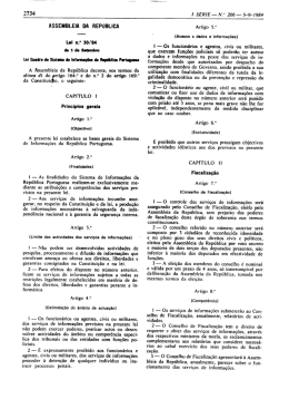 Lei n.&ordm; 30/84
