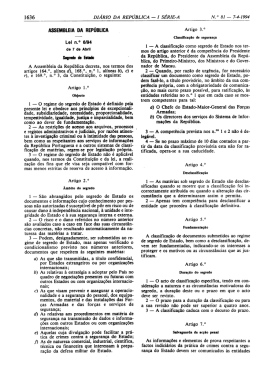 Lei n.&ordm; 6/94 - Arquivo Distrital do Porto