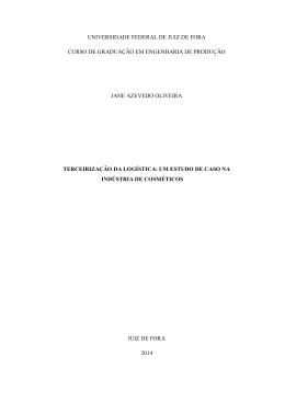 a terceiriza&ccedil;&atilde;o atrav&eacute;s de operadores log&iacute;sticos