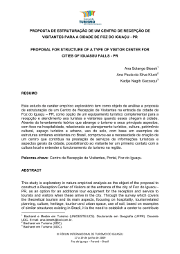 proposta de estrutura&ccedil;&atilde;o de um centro de recep&ccedil;&atilde;o de visitantes
