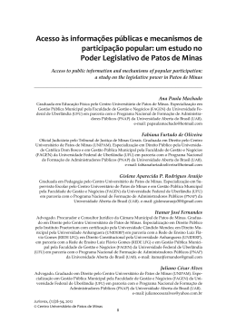 Acesso &agrave;s informa&ccedil;&otilde;es p&uacute;blicas e mecanismos - Jurisvox