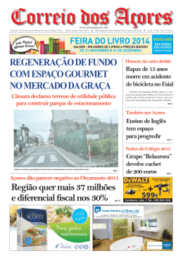 Entrevista ao Correio dos A&ccedil;ores