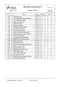 Mnmrmwwuecﬁv Relação de Alunos Ano 001100