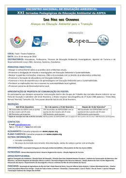 Programa Provisório - ASPEA - Associação Portuguesa de
