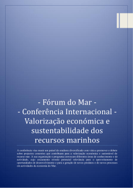 - Fórum do Mar - - Conferência Internacional