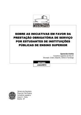 Sobre as iniciativas em favor da prestação