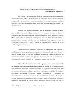 Dan&ccedil;a Vocal: O Corpespiriente em Movimento Expressivo