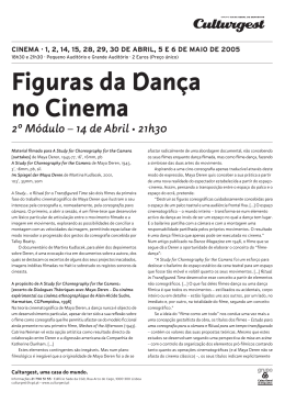 Figuras da Dan&ccedil;a no Cinema 2&ordm; M&oacute;dulo &ndash; 14 de Abril