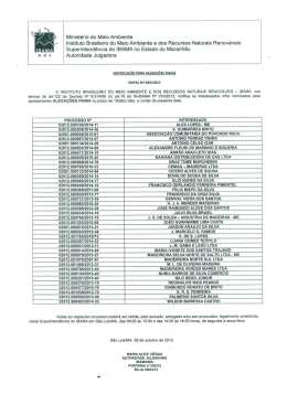 Edital de Notificação 29 - Ibama MA 08-10-2015