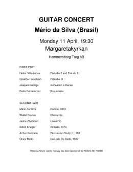 GUITAR CONCERT M&aacute;rio da Silva (Brasil)