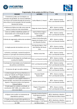 Programa&ccedil;&atilde;o: 24 de outubro de 2013 &agrave;s 17 horas