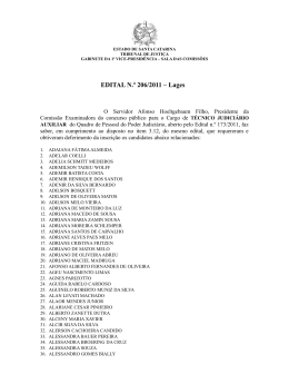 EDITAL N.º 206/2011 – Lages - Tribunal de Justiça de Santa Catarina