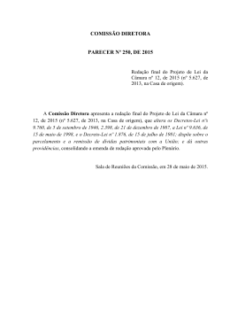 TEXTO FINAL APROVADO PELA COMISS&Atilde;O DE