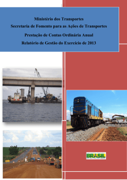 Relatório de gestão - Ministério dos Transportes